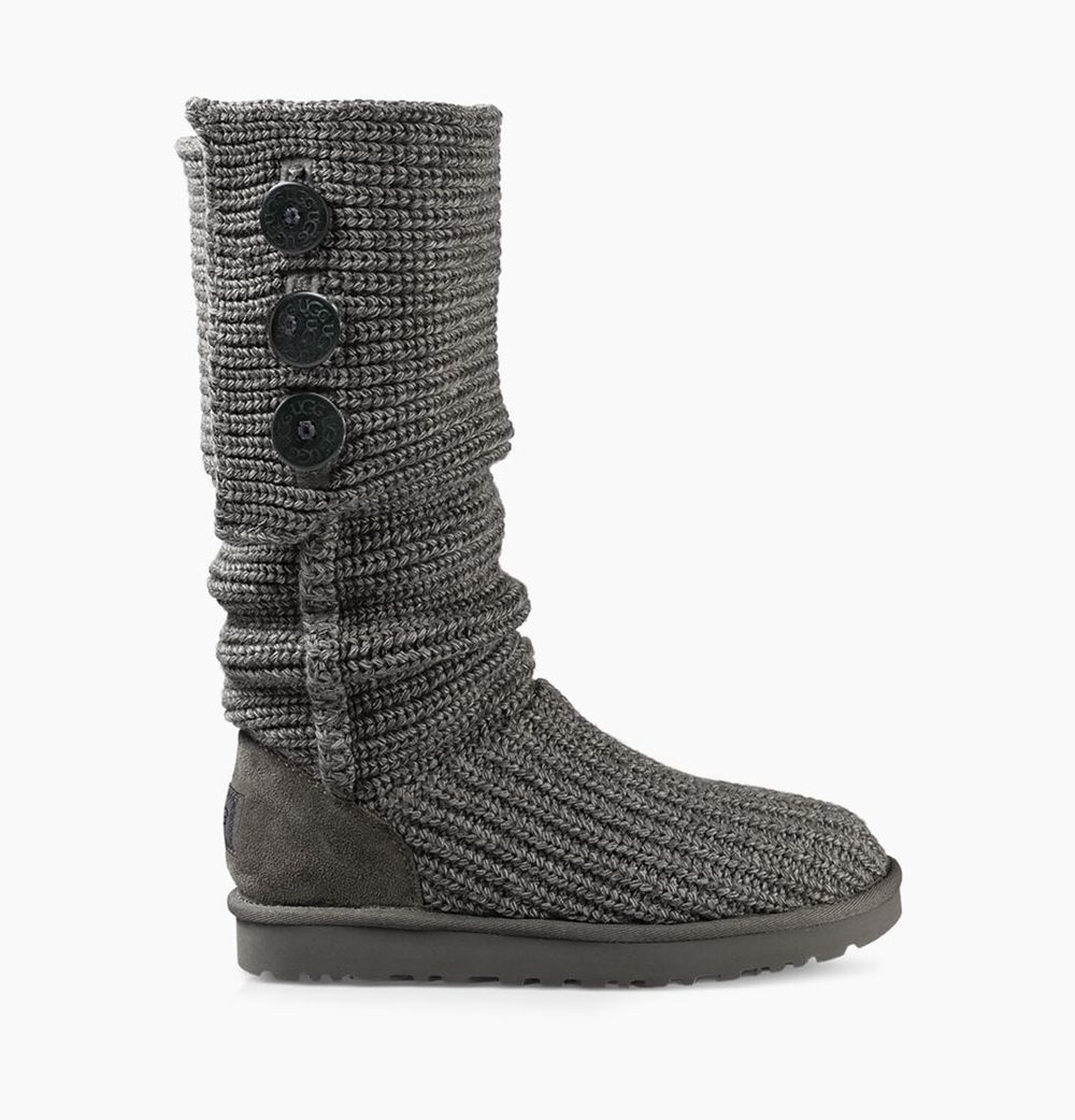 Ugg Tall Boot Womens - Ugg Classic Cardy Grey - 371NHVSWB